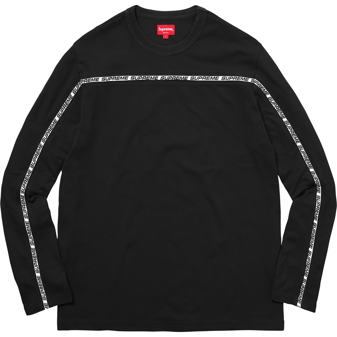 Tape Stripe L/S Pique Top view 5